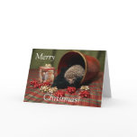 Hedgehog Merry Christmas cards
