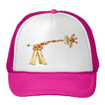 Hee Hee Hee!! cartoon giraffe Hat