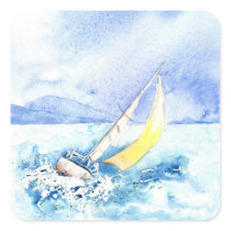 'Heeled Over' Square Sticker