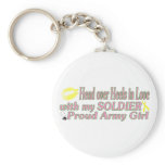 Heels in love with a Soldier Keychains