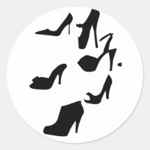 Heels/Shoes Round Sticker