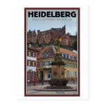 Heidelberg - Statue and Castle Postcard
