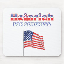 Heinrich for Congress Patriotic American Flag Mousemat