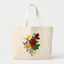 Helebore, Christmas Rose by Pierre Joseph Redoute Bags