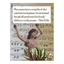 Helen Keller Quote Collage Postcard