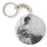 Helen Keller Watering Plants Portrait keychains
