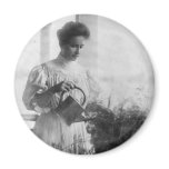 Helen Keller Watering Plants Portrait magnets