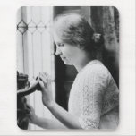 Helen Keller Watering Plants Portrait mousepads