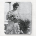 Helen Keller Watering Plants Portrait mousepads