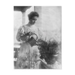 Helen Keller Watering Plants Portrait postcards