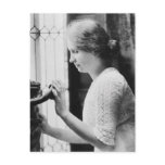 Helen Keller Watering Plants Portrait postcards