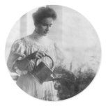Helen Keller Watering Plants Portrait stickers