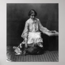 Helen Keller with Dog