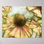 Helenium autumnale flowers print