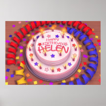 Helen's Birthday Cake Posters