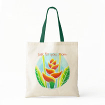 Heliconia Tropical Flower Mothers Day Bag Template