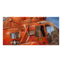 Helicopter - Coast guard helicopter Picture Card