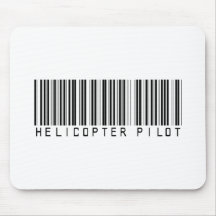 Helicopter Pilot Bar Code Mousemat