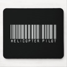 Helicopter Pilot Bar Code Mousepad