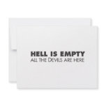 Hell is Empty invitations