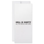 Hell is Empty rack cards