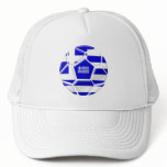 Hellenic Soccer football fans Greek flag gifts Hat