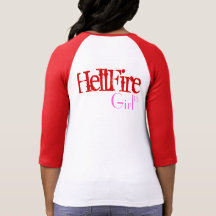 HellFire Girl 3/4 sleeve Tshirt