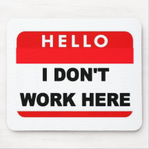 Hello badge mousepad