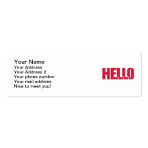 Hello Business Card