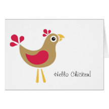 Hello Chicken! Notecard
