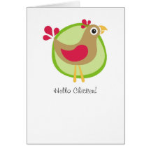 Hello Chicken! Notecard