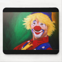 Hello Clown Mouse Pads