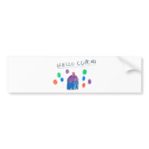 Hello Cupcake Bumper Sticker