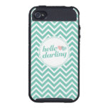Hello Darling Chevron Stripes iPhone 4 Case