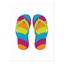 Hello Flip Flops Post Card