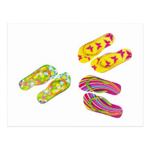 Hello Flip Flops Post Card