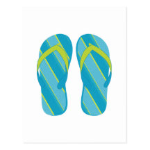 Hello Flip Flops Post Card
