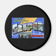 Hello from Casper Wyoming Refrigerator Magnet