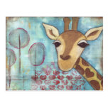 Hello ~ Giraffe Postcard