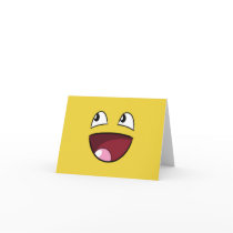 hello happy face card