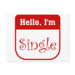 Hello, I'm single postcard