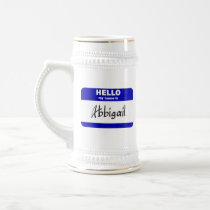 Hello My Name Is Abbigail (Blue) Mugs