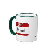 Hello My Name Is Abbigail (Red) Mug