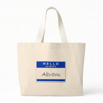 Hello My Name Is Abram Canvas Bags