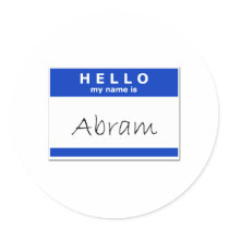 Hello My Name Is Abram Stickers