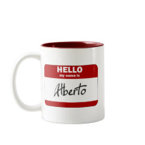 Hello My Name Is Alberto (Red) Mug