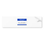 Hello My Name Is Andreas bumper stickers