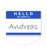 Hello My Name Is Andreas stickers