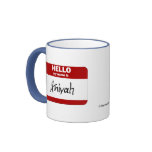 Hello My Name Is Aniyah (Red) mugs