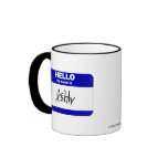 Hello My Name Is Ashly (Blue) mugs